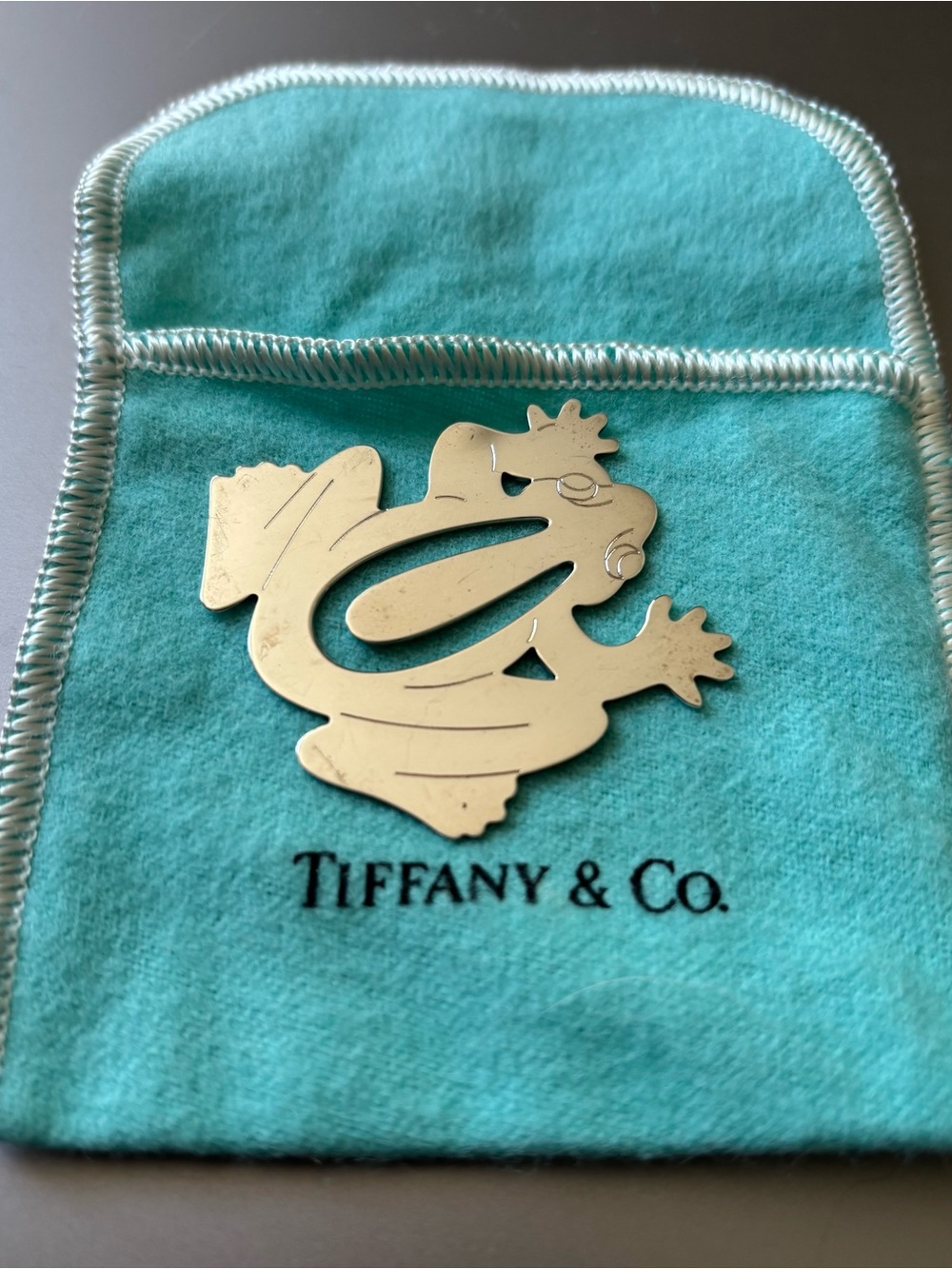 Tiffany & Co. Silver Frog Bookmark